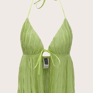 SHEIN Tie Front Backless Cami Top